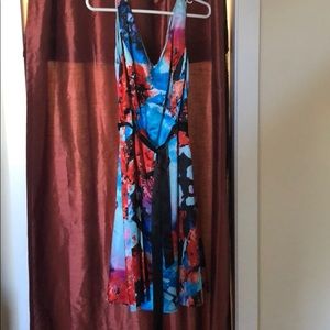 Colorful, Satin, Flowy, spring dress